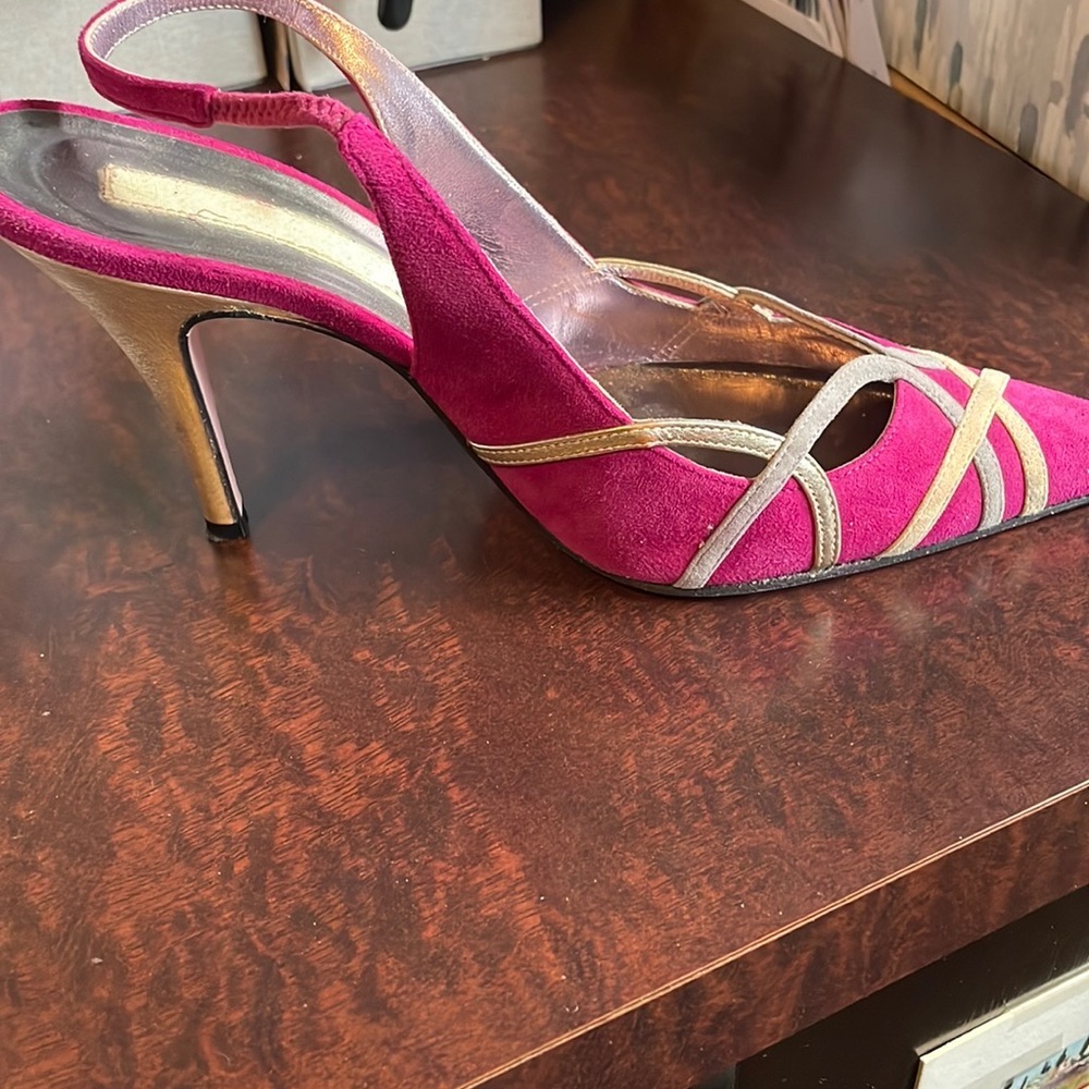 Casadai Suede sling back pumps